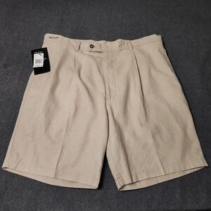 Greg Norman Linen Golf Shorts Mens 40 Chino Kakhi 9" Inseam 21" Long New W/ Tags